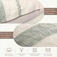 thumbnail image 3 of Jokapy Soft Cotton Woven Decorative Lumbar Pillow Covers, 12"x 20", Sage Green, 2 Pack, 3 of 10