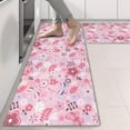 thumbnail image 2 of Kitchen Rugs Sets Of 2,Pioneer Flower Floral Print Pattern Anti Fatigue Kitchen Mat Rugs Non Slip Washable,Decorative Kitchen Floor Mats for Kitchen,Sink,Laundry,17"X47", 2 of 5