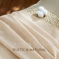 thumbnail image 2 of NICETOWN Faux Linen Curtains for Living Room, Semi Sheer Linen Light Filtering Farmhouse Curtains Rod Pocket Back Tab Privacy Faux Linen Drapes for Bedroom Dining Room, 52"x90", Natural, 2 Panels, 2 of 9