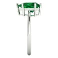 thumbnail image 3 of 2 ct Pear Cut Simulated Emerald Solitaire 14K White Gold Womens Engagement Ring, 3 of 5