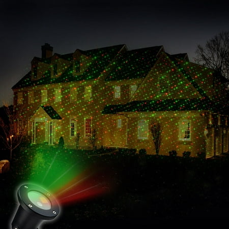 Solar Powered Outdoor Christmas Laser Show Light Projector with 4 Images for the Holiday  (Great For Christmas Decoration OR Simply To ADD Decoration Anytime) No Wires / Wireless