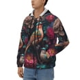 thumbnail image 3 of Naloa Colorful Rose Bird Men’s Hoodies, Zip up Hoodie, Sweatshirts,Hoodies for Men Sizes S-3XL-3X-Large, 3 of 5
