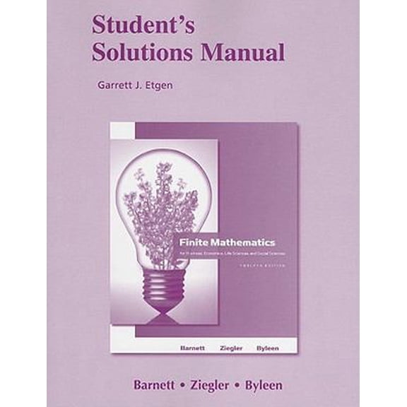 Pre-Owned Student's Solutions Manual for Finite Mathematics for Business, Economics, Life Sciences and Social Sciences (Paperback) 0321655117 9780321655110