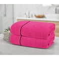 thumbnail image 3 of GLAMBURG 100% Premium Cotton 2 Pack Oversized Bath Towel Set 28x55 inches, Large Bath Towels, Ultra Absorbant Compact Quickdry & Lightweight Towel, Ideal for Gym Travel Camp Pool - Hot Pink, 3 of 6
