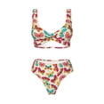 thumbnail image 4 of Daiia Colorful Butterflies Women's Bikini Set Two Piece Swimsuit High Waisted Bikini Adjustable Straps Bikini Perfect for Beach, Pool, and Summer Vacation-, 4 of 9