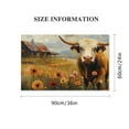 thumbnail image 3 of Shadudu Highland Cow Wall Art Decor Cow Pictures for Living Room Farmhouse Canvas Painting Modern Western Art Print Rustic Animal Artwork for Bedroom Home Office Decorations, 3 of 7