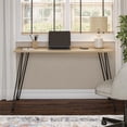 thumbnail image 2 of GDF Studio 50.8" Writing Desk with Hairpin Legs, Compact Workstation, Walnut and Black, 2 of 10