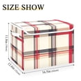 thumbnail image 5 of Yayeee Collapsible Cube Storage Bin with Lid Fabric Closet Decorative Basket with Handles, Red Tartan, 5 of 7