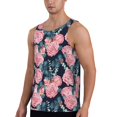 thumbnail image 3 of Rocae Rose Flowers for Men's Workout Tank Top Men's Running Tank Top Dry Fit Athletic Workout Tank TopsLarge, 3 of 9