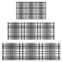 Black Gray and White Checkered Pattern Kitchen Rugs Sets Of 3,Kitchen Runner Rugs Non Skid Washable,Decorative Kitchen Floor Mats for Kitchen,Sink,Laundry,17"x30"  17"x47"   17"x59"