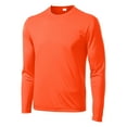 thumbnail image 5 of Yellow Rooster Men's Tall Long Sleeve PosiCharge Competitor Tee Neon Orange XLT, 5 of 6