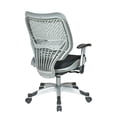 thumbnail image 3 of SPACE Seating REVV Self Adjusting SpaceFlex Fog Backrest Support and Paddeed Raven Mesh Seat with Adjustable Arms and Platinum Finish Base Managers Chair, 3 of 5