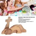 thumbnail image 3 of Decoración De Escena De Pascua, Crea Un Ambiente Exquisito Hecho A Mano, Decoración De Cruz De Tumba Estable, Sin Rebabas Para Fiesta, 3 of 7