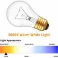 thumbnail image 3 of DXMKOP Ampoule de Four A15, Ampoule d'Appareil Lumineux A15 40W Incandescente Mini-Forme Standard avec Base à Vis Moyenne E26 pour Réfrigérateurs, Fours, Dimmable (Lot de 4), 3 of 8