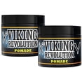 thumbnail image 1 of Pomada Viking Revolution para hombres, 4 onzas, fijación fuerte y alto brillo para un estilo clásico, a base de agua y fácil de lavar (paquete de 2), 1 of 5