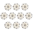 thumbnail image 4 of ULTNICE 10 botones de flores de perlas sintéticas para manualidades (plateados), 4 of 7
