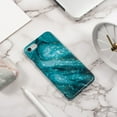 thumbnail image 6 of Marble Shell Case For iPhone SE 2020, Glossy Skin Gold Foil Soft TPU IMD Cover For Teen Girls Women Green Blue, by Insten, 6 of 10