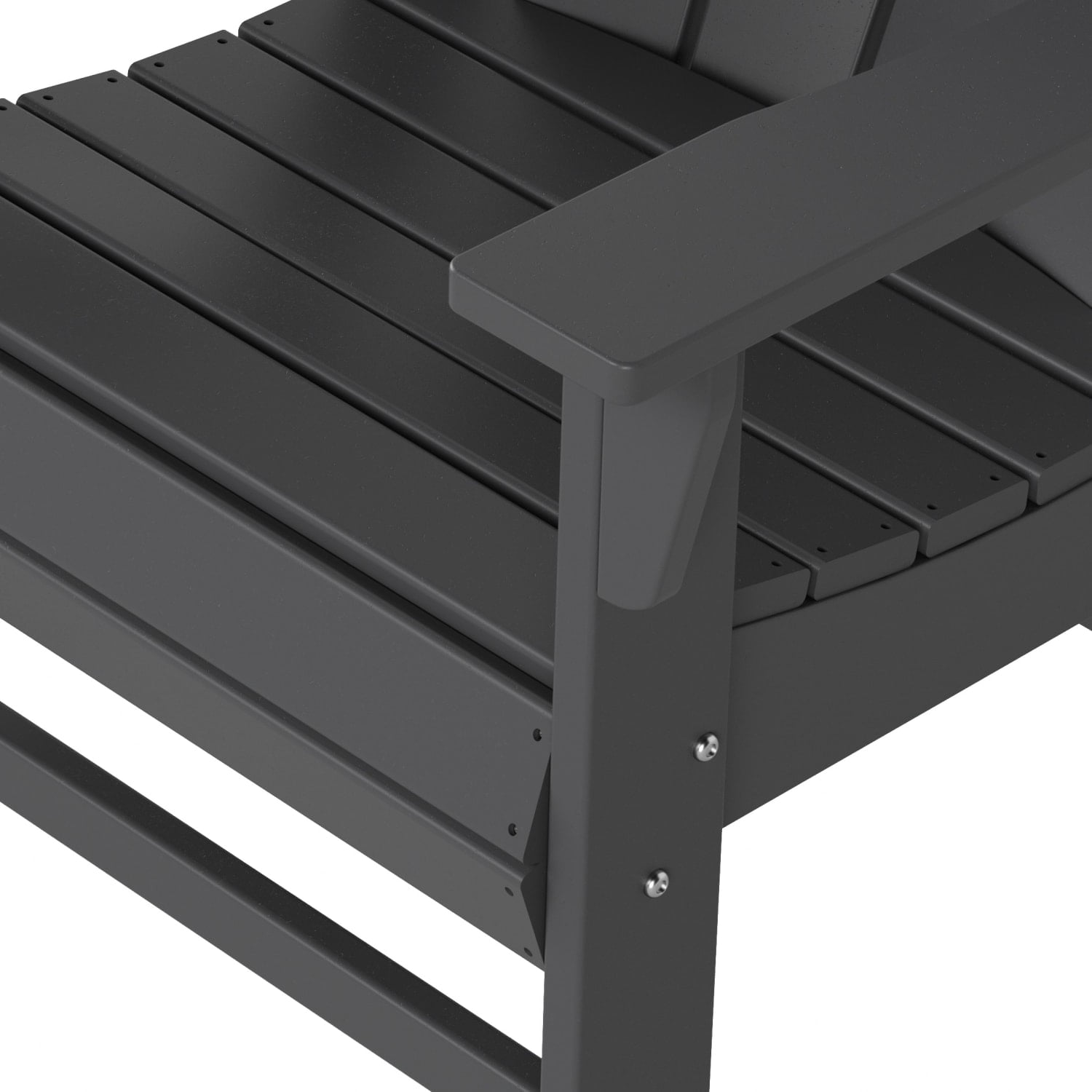 WestinTrends Malibu Adirondack Patio Dining Chairs, All-Weather Poly Lumber, Ergonomic Seat, 330-lb Capacity, Gray