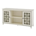 thumbnail image 5 of Manor Park Transitional 2 Fretwork Door TV Stand, Antique White, 5 of 7