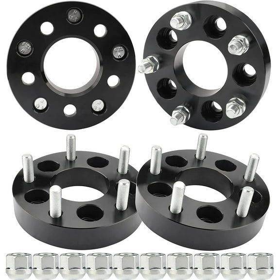 Richeer 4PCS 5x4.5 to 5x5 Wheel Adapters 1.25" Thick 5x114.3 to 5x127 with M1/2x20 Studs & 71.5mm Center Bore Fits select: 1991-2019 FORD EXPLORER, 2007-2014 FORD EDGE