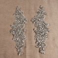 thumbnail image 2 of Labellezalady Luxury Look Shiny Rhinestone Pair Applique Patch In Gold Silver Champgane AB Color For Prom Dress Belt Arts Crafts Sewing Decorat (Red 2 of 12