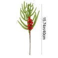 thumbnail image 3 of Bfogop Christmas Pine Cone Red Berry Picks Stems Crafts Branch Christmas Wreath 15Inch, Holly Artificial Evergreen Branches Tiny Pine Cones Picks Decor Picks for Wreaths DIY Xmas Gifts, 3 of 6