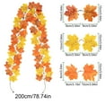 thumbnail image 3 of HomeKingdee Fall Maple Leaves Garland, Party Joy Artificial Maple Leaf Autumn Garland Hanging Fall Vines Table Decorations Front Door Fall Decor Thanksgiving Decorations Decor, 3 of 6