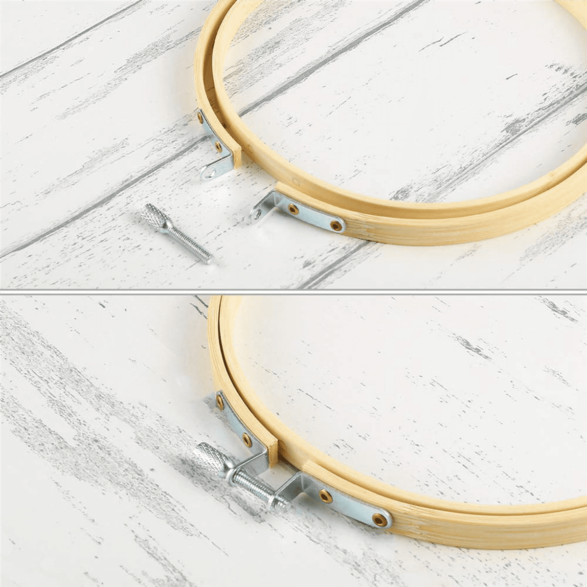 80 Pieces 3 Inch Bamboo Embroidery Hoops Round Wooden Circle Hoop Round Ring for Art Craft Handy Sewing
