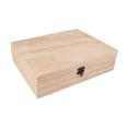 thumbnail image 1 of Caja de madera sin terminar, cofre del tesoro, caja de recuerdos multiusos, organizador de joyas 305 cm x 235 cm x 8 cm, 1 of 9