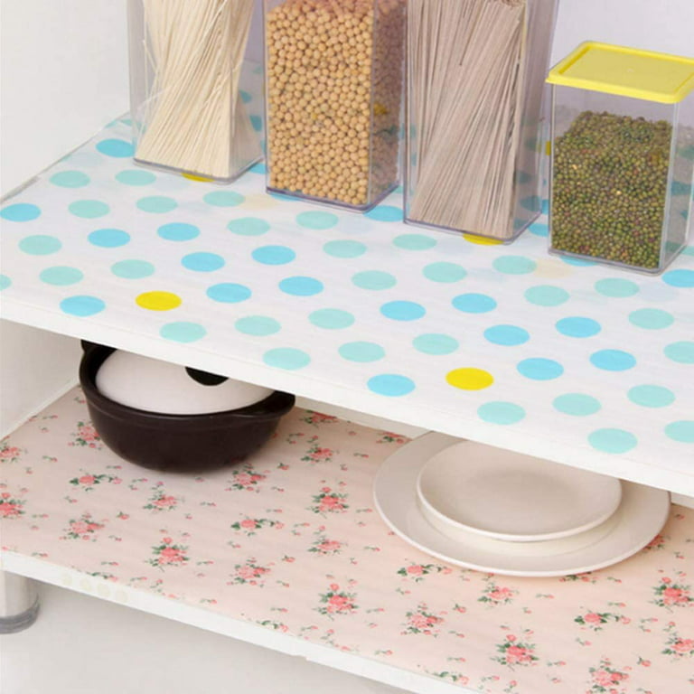 Shelf Paper Drawer Liner Non Adhesive, Alternative Lovely Dot Pattern  Non-Slip Waterproof Kitchen Shelf Lining Paper Roll for Drawer Table  Kitchen