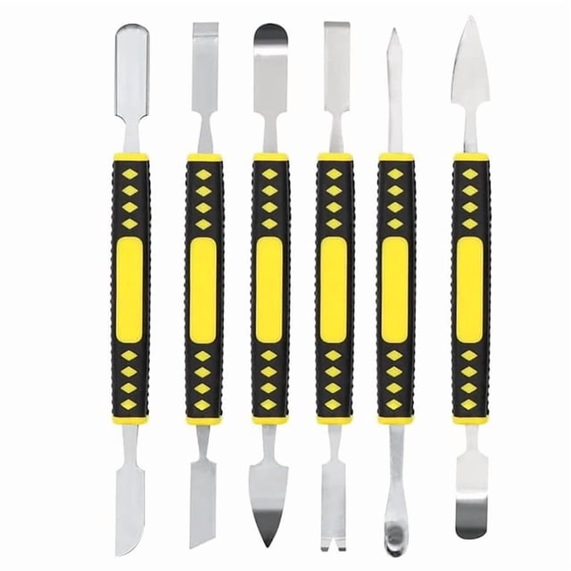 Metal Crowbar 6-Piece Set, Professional Repair Tool Kit for Phone, Double-Edged Opening Pry Tool Strong Practicability