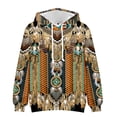 thumbnail image 3 of 2021 Indians Retro Flower Ethnic Totem Fleece Hooded Sweatshirt Mens Womens Stranger Things Oversize Casual Hoodies Streetwear, 3 of 5