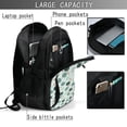 thumbnail image 4 of Pofeuu Frog And Dragonflies Print Storage Laptop Backpack with USB Charging Port[Water Resistant] College Computer Bookbag Fits, 4 of 7