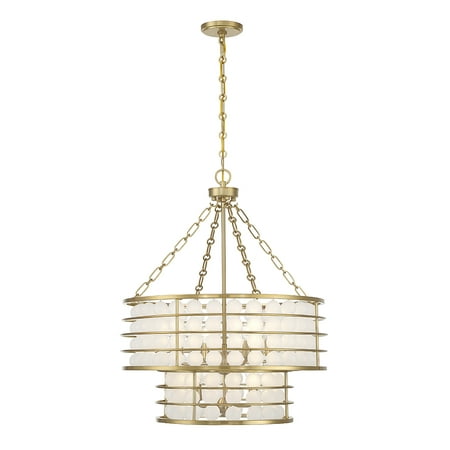 

Byron 6 Light Chandelier in Warm Brass