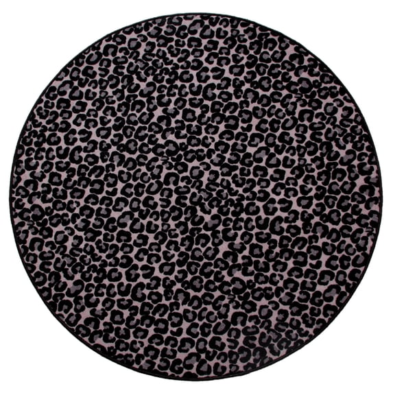 Furnish My Place Animal Print Rug - 2 ft. Round, Cheetah Go Getter, Nylon Rug for Patio, Garden, Hallway, Living Room