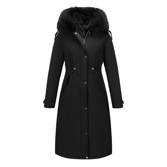 Giolshon Parka Jacket for Women Fleece-Lined Trendy Overcoat