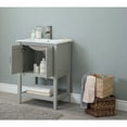 thumbnail image 4 of 24" Kd White Gray Bathroom Vanity with Sink, Solid poplar, White Gray-Color:White Gray,Material:Solid poplar, 4 of 7