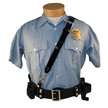 - Boston Leather Sam Browne Shoulder Strap w/ D Rings Brass Size: X-Large
