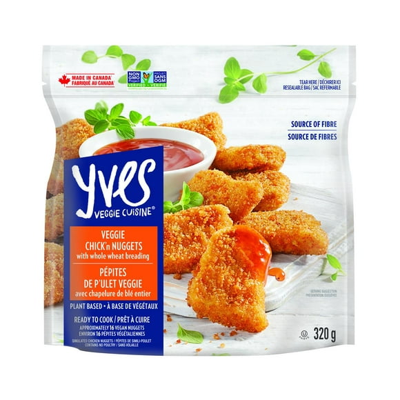 Yves Veggie Pépites Veggie Avec Chapelure De Blé Entier 435g, À Base De Plantes