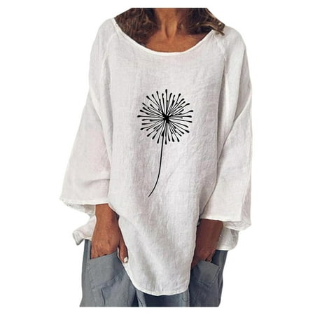 

Pianpianzi Ladies Peach Tee Shirt Womens Kayak Apparel Long Scrub Women Fashion Casual Cotton Line Print Round Neck Long Sleeve T-shirt Tops