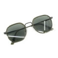 thumbnail image 2 of Hipster Fashion Sunglasses Unisex Square Double Frame UV400 Gunmetal Green, 2 of 4