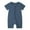 Navy, variant on Icvfdpl Toddler Boy Girl Outfit Bamboo Rompers Zipper Solid Color Short Sleeve Sleeper Jumpsuit Leisure Nightwear Pajamas 6-12 Months
