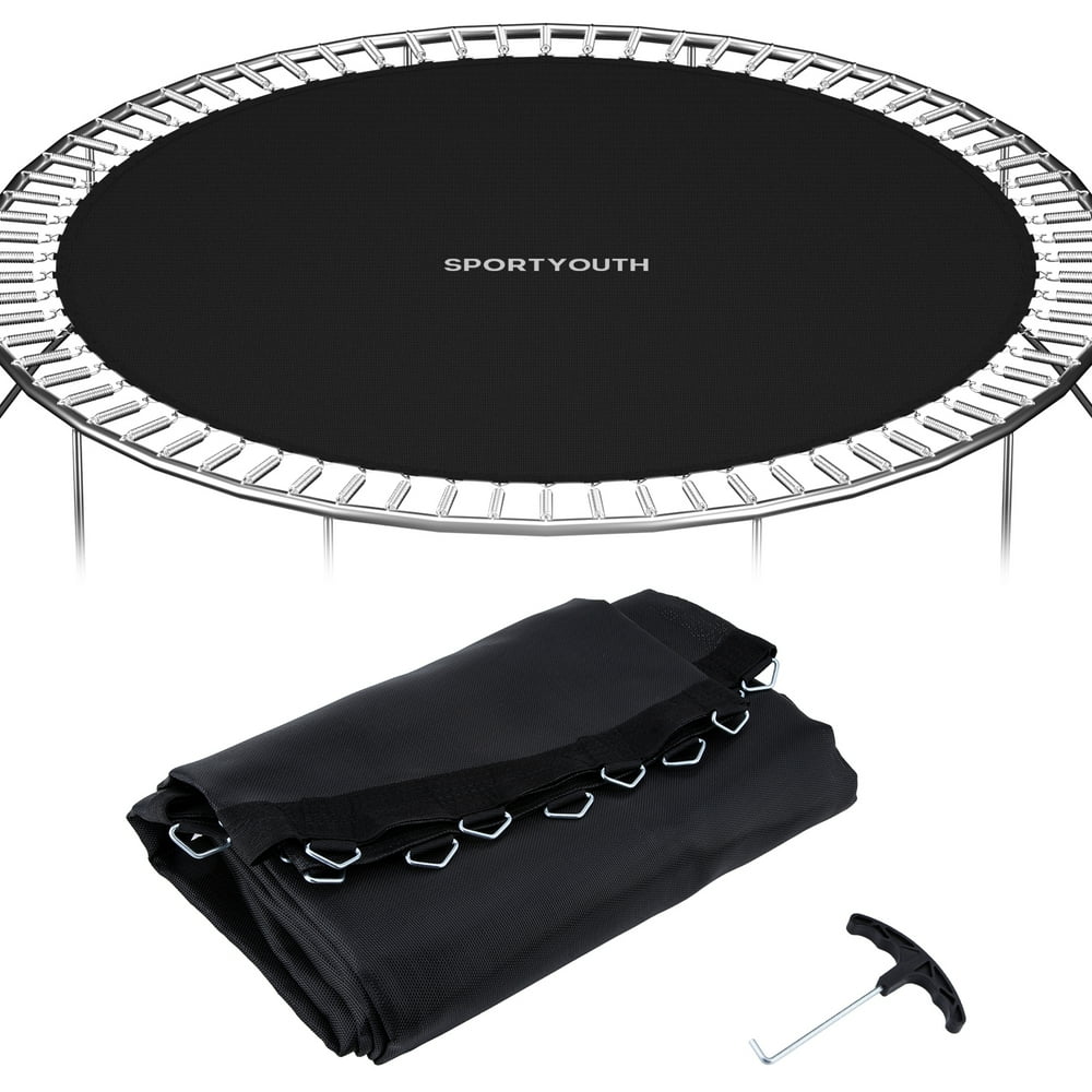 TKOOFN Trampoline Jumping Mat Replacement for 14/15ftframed Round Trampoline with Vrings Using
