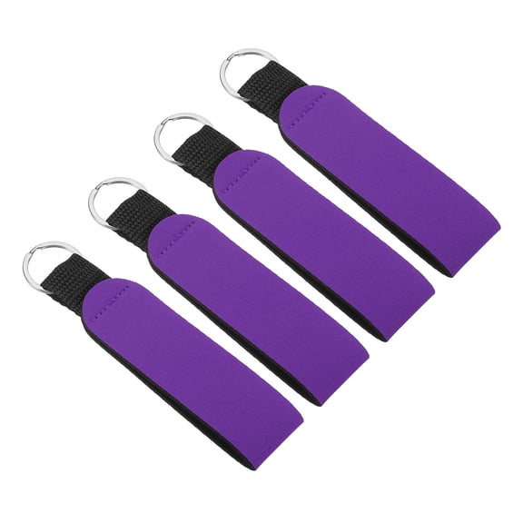 Uxcell Neoprene Wristlet Keychain Waterproof Sublimation Lanyard Hand Wrist Lanyard Keychain 4 Pcs Dark Purple