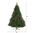 thumbnail image 2 of Nearly Natural 7.5ft. West Virginia Full Bodied Mixed Pine Artificial Christmas Tree with 600 Clear LED Lights and Pine Cones, 2 of 8