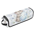 thumbnail image 2 of Hair Tool Organizer Bag with Heat Resistant Mat Removable Travel Storage Case for Hot Air Brushes Curling Irons Bunny Holding Blue Easter Egg, 2 of 8