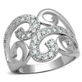 thumbnail image 1 of Alamode 3W827-7 Women Rhodium Brass Ring with AAA Grade CZ in Clear - Size 7, 1 of 1