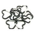 thumbnail image 4 of Pack 100 Heart Shaped Aluminum Alloy Keychain Clip Carabiner Hook Key Holder - Black color, 4 of 6