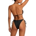 thumbnail image 5 of UTSJKR Women's 2026 O-Ring Hollow Out Halter Bikini Set, Strapless Two Piece Tie Bathing Suit, Resort Leisure Swimwear Black L, 5 of 8