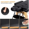 thumbnail image 2 of Yaheetech Massage Table Portable Lash Beds Spa Bed Massage Couch Foldable Spa Tables Adjustable 2 Fold with Non-Woven Bag 24 inch, Black, 2 of 9